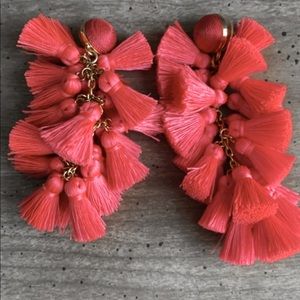 BaubleBar Pink Tassel Earrings